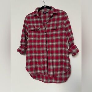 Madewell Red Plaid Button Up Shirt